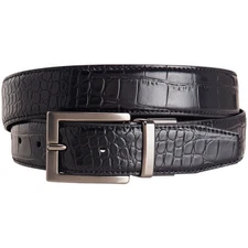 New Nike Golf Croco-To-Smooth Reversible Belt Black/Black S (30-32)