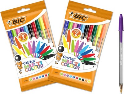 BIC Kugelschreiber Cristal Multicolour, in 10 Farben, Strichstärke 1.6 mm