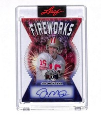 2026 Leaf Metal Independence Day Joe Montana Fireworks 1/1 Auto Card 49ers