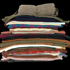 Vintage Wool Lot 5.5 Pounds For Crafts for Rug Hooking Sewing Nice Colors!