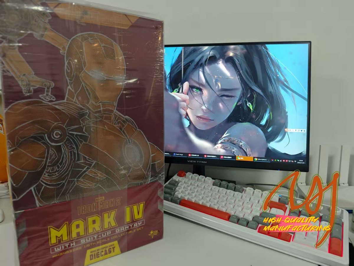 Hot Toys Mms462d22 1/6 Iron Man Mark Iv With Suit-Up Gantry Action Figure