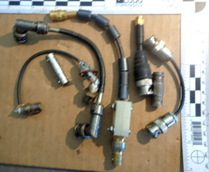 7 pc. Lot of BNC Adapter Converter Connector cables, etc. BNC to SMA, TNC, etc.