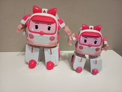 ROBOCAR POLI AMBER Transformer Roboter Actionfigur Transformable Transforming X2
