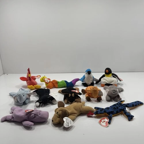 VINTAGE TY Teenie Beanie Babies McDonald's Happy Meal Toys Lot of 12 W/tags