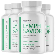 Lymph Savior Supplement Capsules for Lymphatic Health Support - 4 Bottles