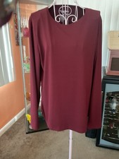 None West Soft Spun XL Burgundy Round Neck Long Sleeve Pullover