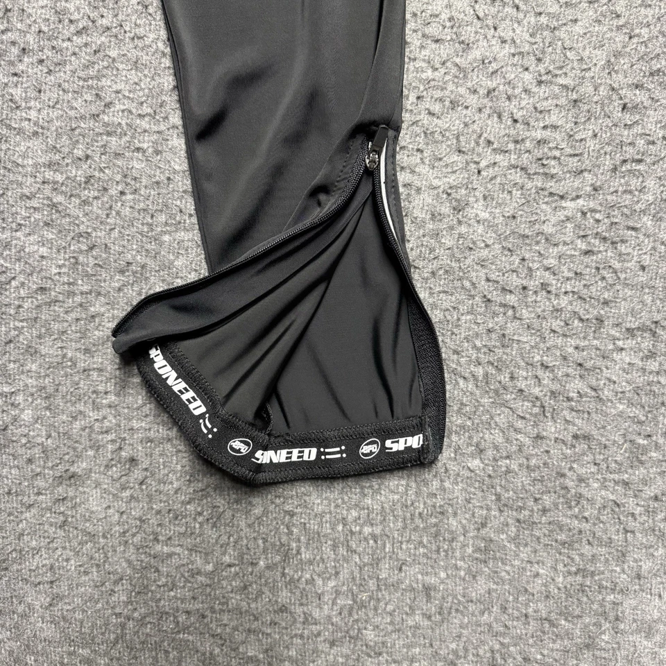 Sponeed Cycling Pants Mens Large Black/Yellow Padded Stretch Waist Compression - Image 2 of 4