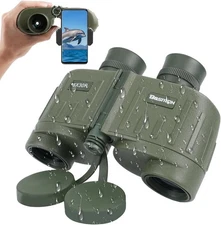 8X30 Marine Binoculars for Adults with Rangefinder Phone Adapter, Shockproof Mil