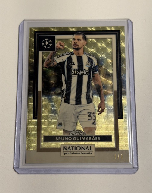 Topps Chrome UCL Bruno Guimarães NSCC National Superfractor #SC-08 1/1 Rare