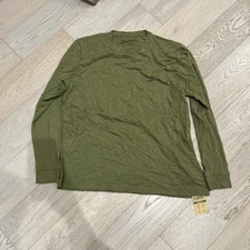 Duck Camp Mens XL Bamboo Long Sleeve T Shirt Green 