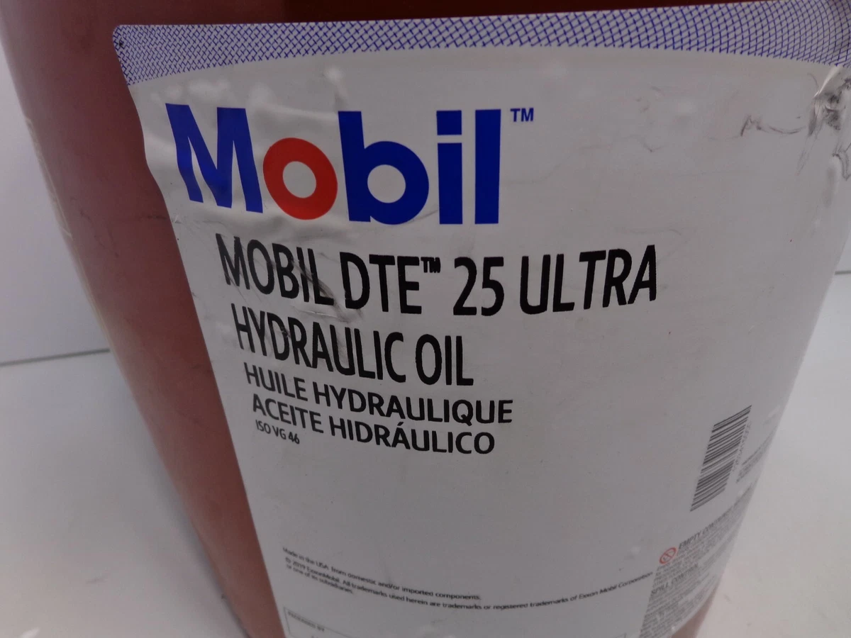 Mobil DTE 25 ULTRA 5 Gal Pail Mineral Hydraulic Oil ISO Grade 46