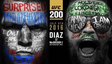 Fight Poster UFC 200 Nate Diaz Conor Mcgregor 11X22 CANCELLED FIGHT POSTER