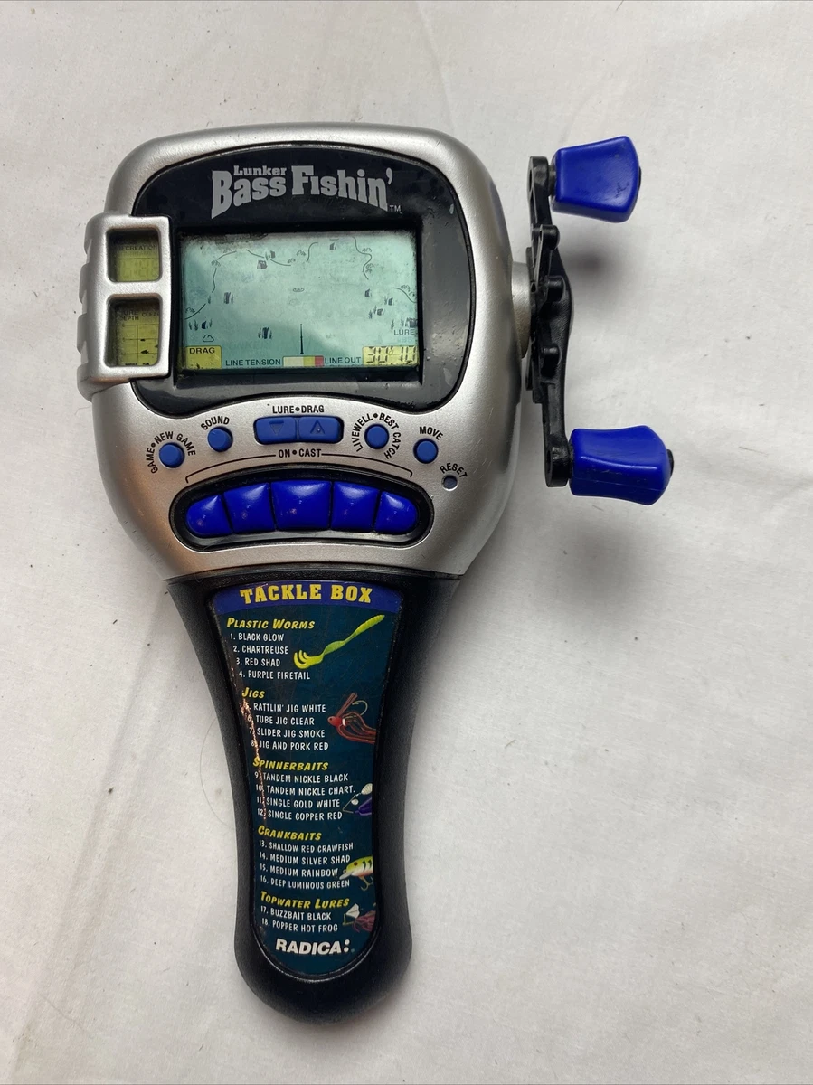 Lunker Bass Fishin Handheld Electronic Fishing Game 1997 Radica