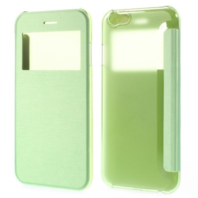 Apple iPhone 6 6S 4.7'' Wallet Case Window View Folio Book Etui Hülle Bag Grün