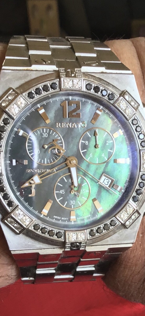 Mens Renato Watch Very Rare “Sporgenza” W/ Diamonds! | eBay display picture 1
