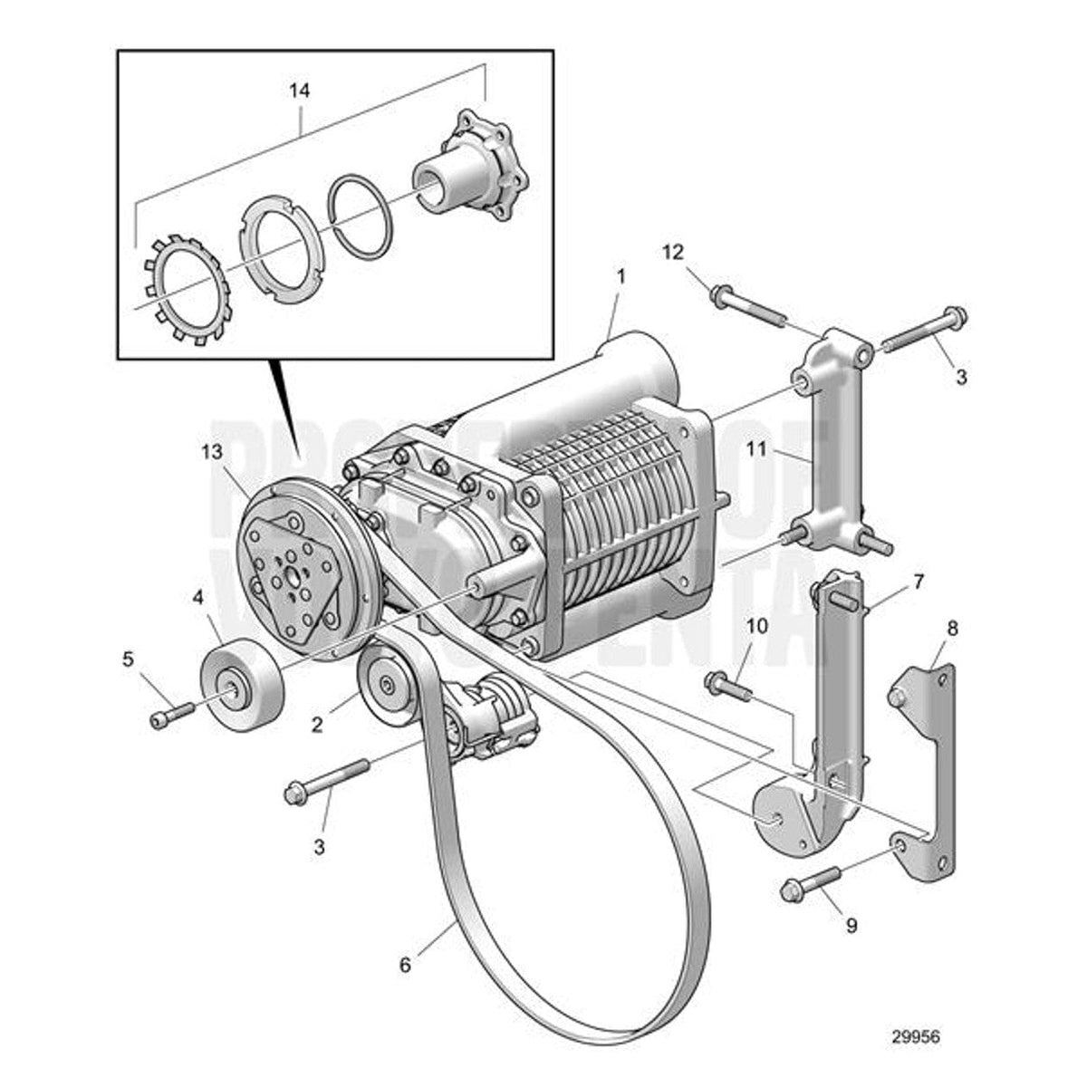 ダンベル P/N: 21422765 | Genuine Volvo® New Belt Tensioner