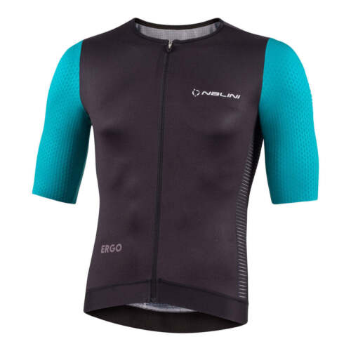 2024 Nalini LASER Men's Cycling Jersey (Turquoise/Black) S-3XL - Picture 1 of 8