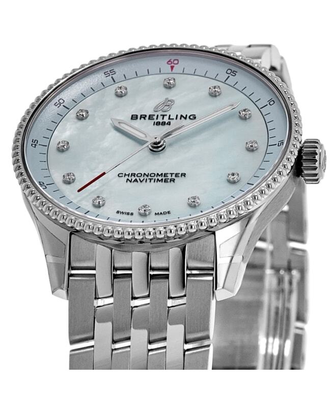 New Breitling Navitimer 32 Blue Mother of Pearl Women 