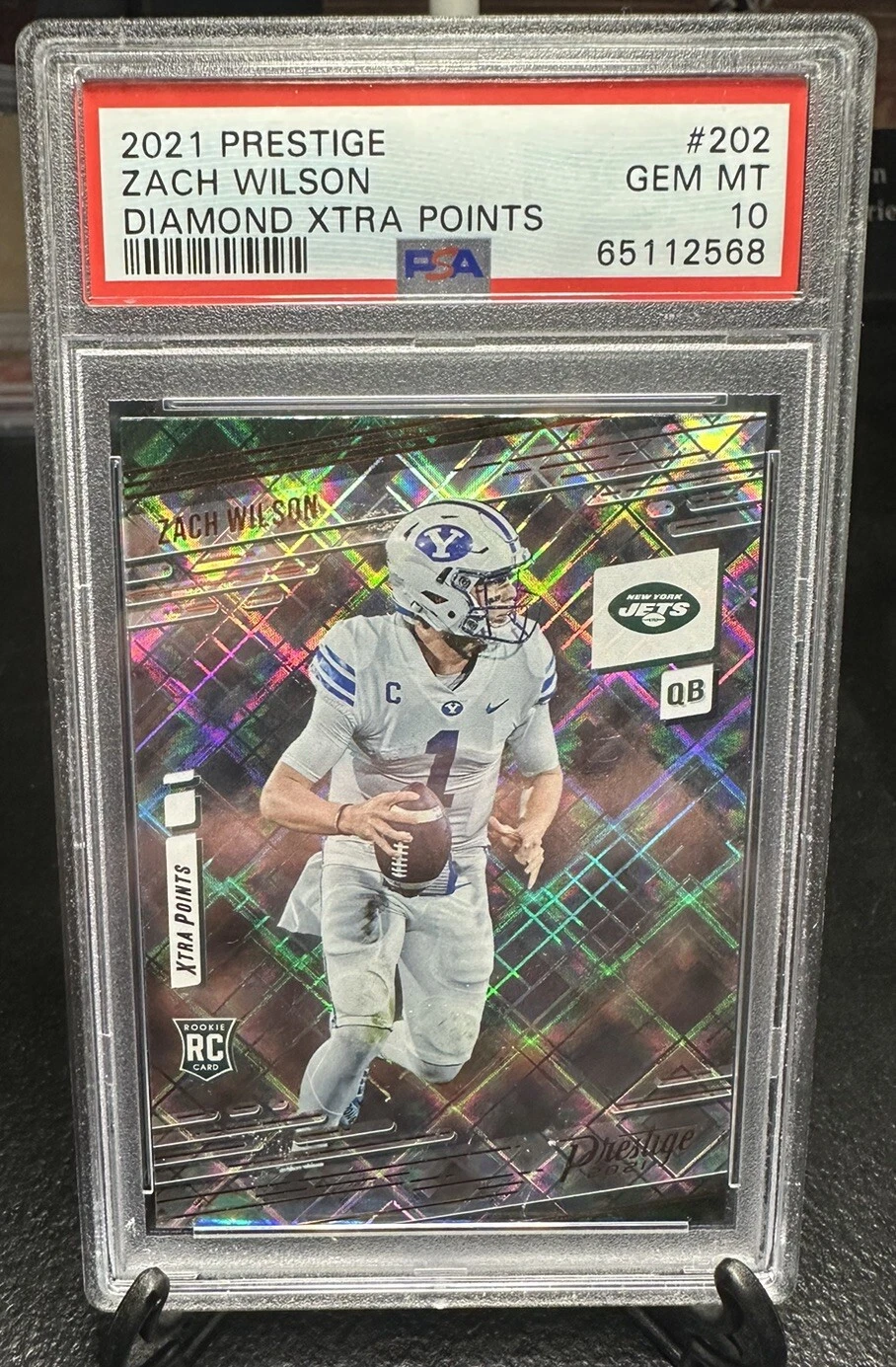 Zach Wilson Panini Prestige #202 Diamond Xtra Points