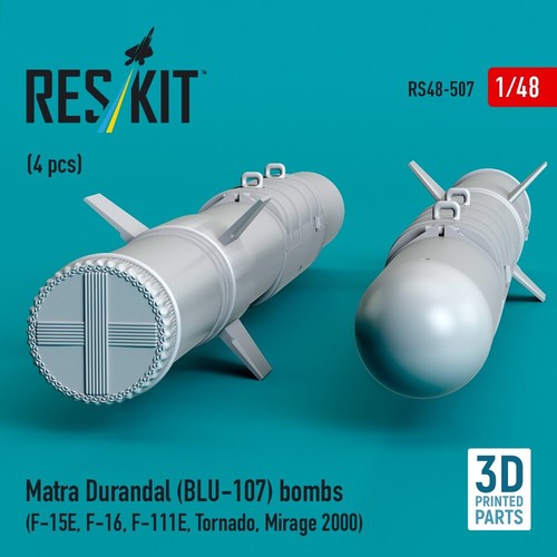 Matra Durandal (BLU-107) bombs (4 pcs) (3D Printed) Scale 1:48 ResKit RS48-0507 - 第 3/3 張圖片