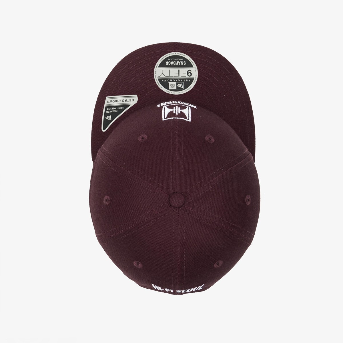 New Era X Kompakt Record Bar Hi-Fi Seoul Retro Crown, Maroon