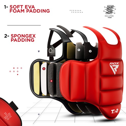 Chest Guard by RDX, MMA, Kick Boxing, Martial Arts, Boxing Body Protector, Pad - Picture 11 of 13