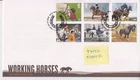 TALLENTS PMK GB ROYAL MAIL FDC FIRST DAY COVER  2014 WORKING HORSES STAMP SET