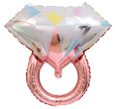 Diamond Ring Engagement Wedding Celebration Foil Helium Balloon
