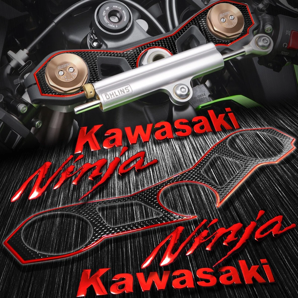 Handle Bar Black Yoke Cover+6