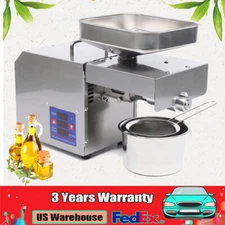 Commerical Automatic Oil Press Machine Peanut/Corn Oil Extractor 600W 110V USA