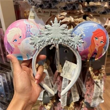 US Disney Parks Loungefly Frozen Anna Elsa Snowflake Minnie Ears Headband 2024