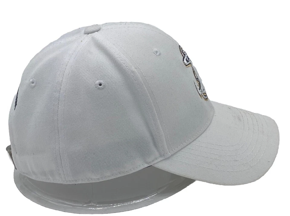 Under Armour Hombres’s Blanco Azul Marino Guardiamarina’s Correa Trasera Gorra Sombrero Talla Única Foto 3 de 4