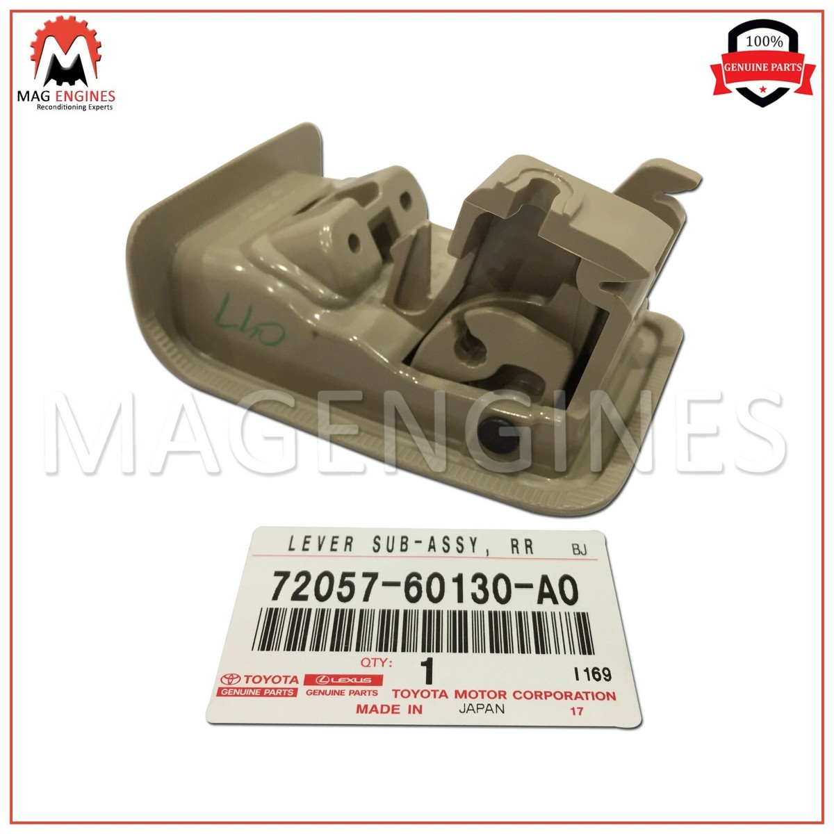 72057-60130-A0 GENUINE OEM LEVER SUB-ASSY, REAR SEAT LOCK CONTROL 