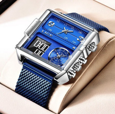 Men's Watch Quartz Digital LED Luminous 3ATM Waterproof Sport Wrist Watches Gift