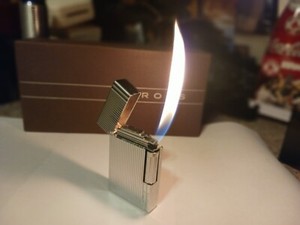 SILVER PLATED WELLINGTON FLINT PIPE CIGAR CIGARETTE LIGHTER NEW CHRISTMAS GIFT