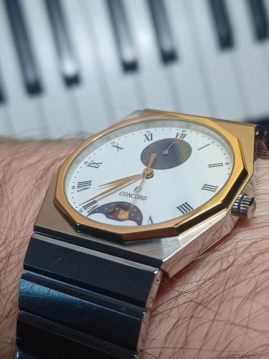 Concord Mariner Moonphase Rare Quartz Watch (Serviced