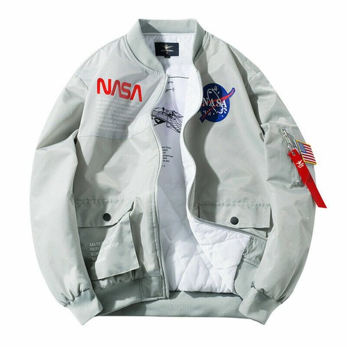 Womens Mens Nasa Flight Jackets Coat 
