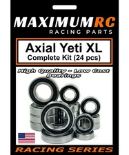 MAXRC - Axial Yeti XL Complete Rubber Sealed Bearings Kit Upgrade Parts (24 pcs)