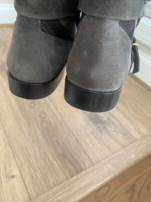 Women’s Burberry Nova Check Worcester Buckle Detail Suede Ankle Boots Size 10 Burberry | Shoes | Burberry Nova Check Brit Worcester Mole  main image 4