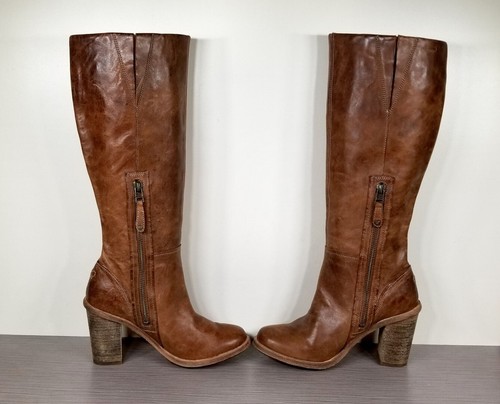 Timberland Marge Tall Boot, Cognac Distressed Leather, Womens Size 6 M - Picture 7 of 8