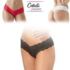 Cottelli Lingerie Sexy Black String in Powernet with Pearls Perizoma con Perle