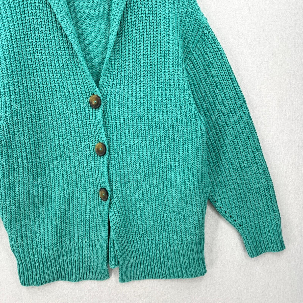 ボレロ RAFFLE COLLAR LOOSE CARDIGAN (GREEN) Raffle collar loose cardigan (Green) – POPPY