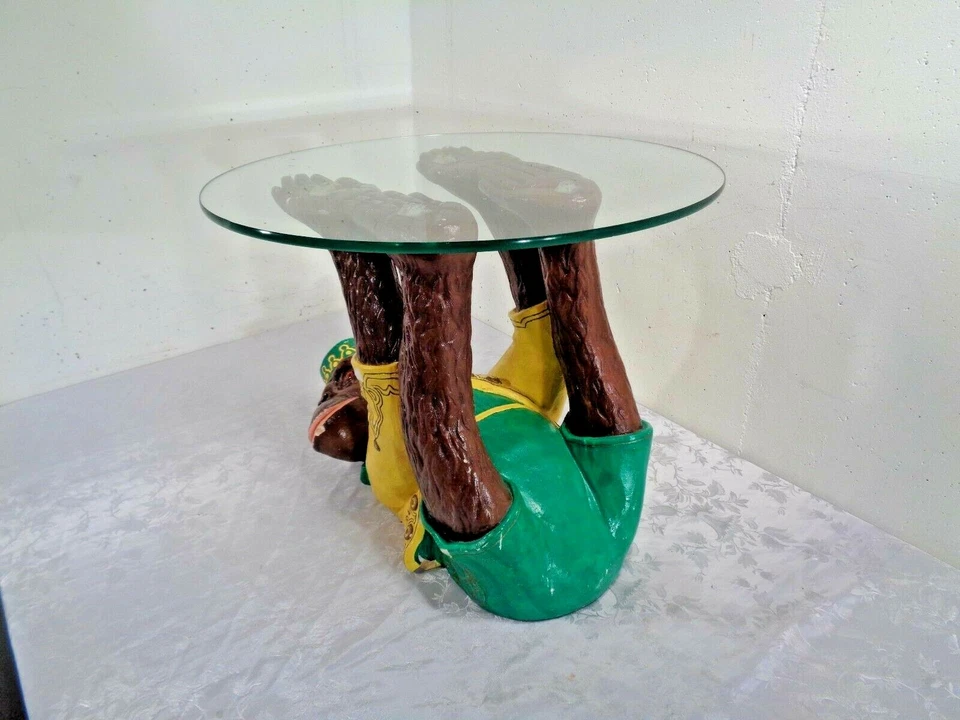 Mesa Mono CARSUKE Continental Studios Cerámica Vintage con Tapa de Vidrio Firmada Foto 3 de 4