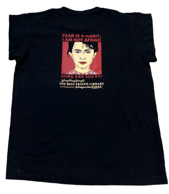Rare Aung San Suu Kyi Burma Myanmar Men's Size XL T-Shirt Beautiful Graphics