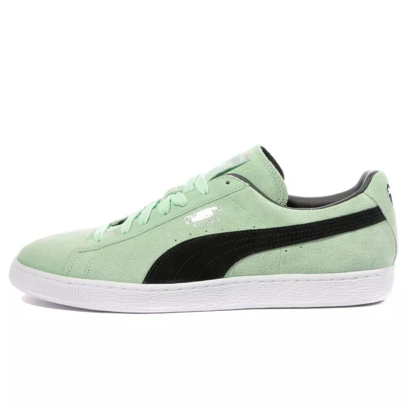 Mens green puma trainers sales