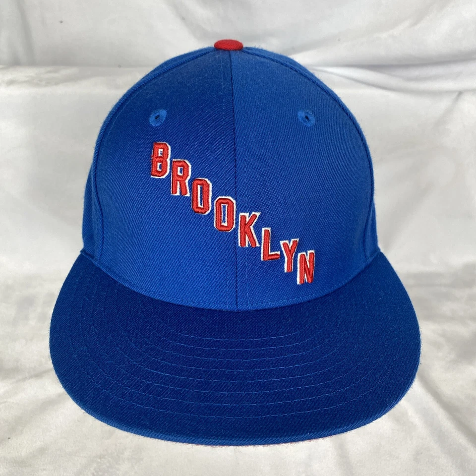 Brooklyn Americans MITCHELL & NESS NHL Hockey Fitted Baseball Hat Cap 7 1/4 Wool - Image 3 of 4