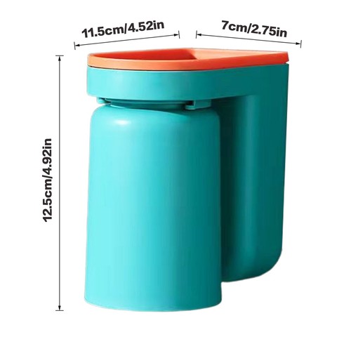 Toothbrush Holder Wall Mounted with Cup,Stick-on ToothbrushHolder for Bathroom - Picture 9 of 15