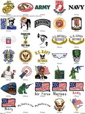 147 MILITARY COLLECTION MACHINE EMBROIDERY DESIGNS PES USB
