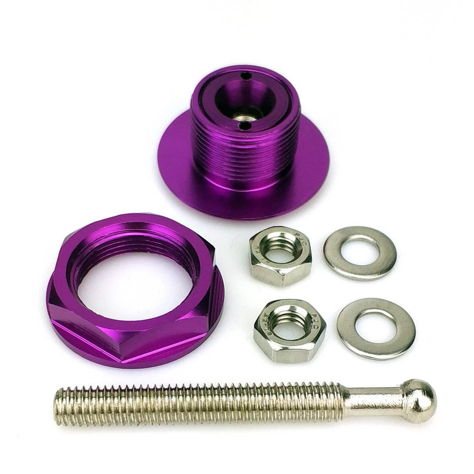 Púrpura Liberación Rápida Coche Pulsador Capucha Pin Bloqueo Perfil Bajo Click Latch Clip Foto 2 de 4