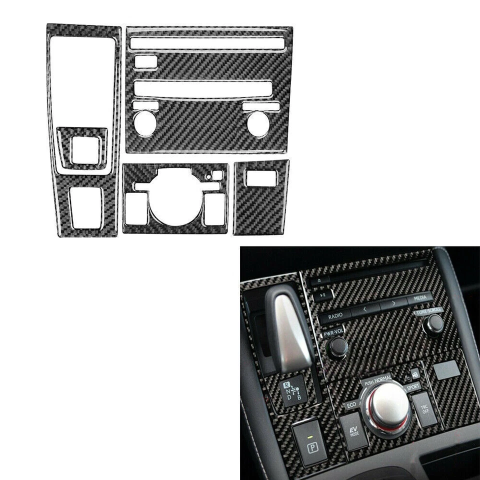 Juego completo de 24 piezas de cubierta interior de fibra de carbono para Lexus CT200h 2011-2017 Foto 2 de 4